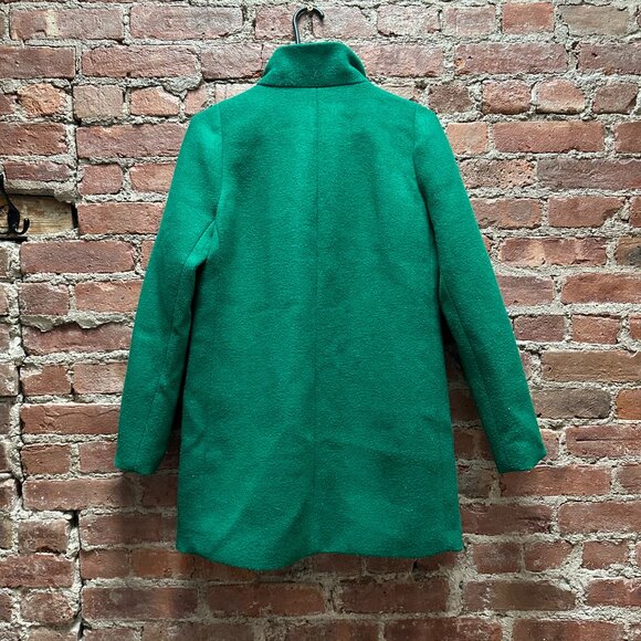 J. Crew Women's City Coat wool trench in emerald green, size 0 - Picture 2 of 6